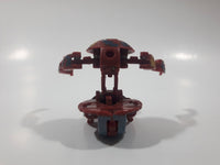 2013 Bakugan Mechtanium Surge Jaakor Aquos Red and Grey Transforming Ball Small 1" Diameter Plastic Toy