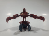 2013 Bakugan Mechtanium Surge Jaakor Aquos Red and Grey Transforming Ball Small 1" Diameter Plastic Toy