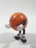 Basketball Head Shaped Plastic and PVC 3 1/4" Tall Plastic Toy Figure