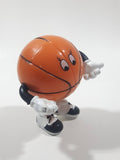 Basketball Head Shaped Plastic and PVC 3 1/4" Tall Plastic Toy Figure