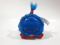 2012 Hasbro Furby Party Rockers Blue Character with Red Horns Animatronic Battery Operated Interactive 3 1/2" Tall Talking Pet Toy