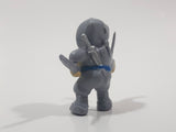 Grey Ninja Character 1 3/4" Tall Toy Figure