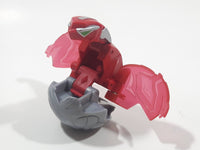 2011 McDonald's SML Spin Master Bakugan Mechtanium Surge Bolcanon Red and Grey Transforming Ball Small 1 3/4" Diameter Plastic Toy