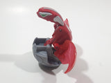 2011 McDonald's SML Spin Master Bakugan Mechtanium Surge Bolcanon Red and Grey Transforming Ball Small 1 3/4" Diameter Plastic Toy