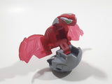 2011 McDonald's SML Spin Master Bakugan Mechtanium Surge Bolcanon Red and Grey Transforming Ball Small 1 3/4" Diameter Plastic Toy