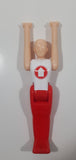 2017 Hasbro Fantastic Gymnastic Vault Challenge Red and White Gymnast 7 1/2" Long Plastic Toy Replacement Piece