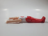 2017 Hasbro Fantastic Gymnastic Vault Challenge Red and White Gymnast 7 1/2" Long Plastic Toy Replacement Piece