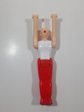 2017 Hasbro Fantastic Gymnastic Vault Challenge Red and White Gymnast 7 1/2" Long Plastic Toy Replacement Piece