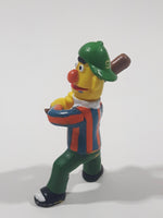 Vintage Applause Muppets Sesame Street Bert Baseball Player Holding A Bat Character 2 3/4" Tall Toy Figure