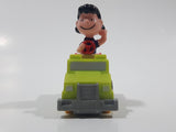 Vintage 1989 Peanuts Gang Pop Mobiles United Features Syndicate Lucy Van Pelt Green Plastic Toy Car Vehicle McDonald's Happy Meals Not Working