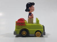 Vintage 1989 Peanuts Gang Pop Mobiles United Features Syndicate Lucy Van Pelt Green Plastic Toy Car Vehicle McDonald's Happy Meals Not Working