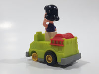 Vintage 1989 Peanuts Gang Pop Mobiles United Features Syndicate Lucy Van Pelt Green Plastic Toy Car Vehicle McDonald's Happy Meals Not Working