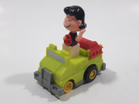 Vintage 1989 Peanuts Gang Pop Mobiles United Features Syndicate Lucy Van Pelt Green Plastic Toy Car Vehicle McDonald's Happy Meals Not Working