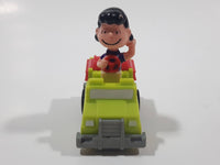 Vintage 1989 Peanuts Gang Pop Mobiles United Features Syndicate Lucy Van Pelt Green Plastic Toy Car Vehicle McDonald's Happy Meals Not Working