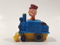 1989 Peanuts Charlie Brown Cartoon Character in Pullback Motorized Friction Toy Train Vehicle McDonald's Happy Meal Not Working