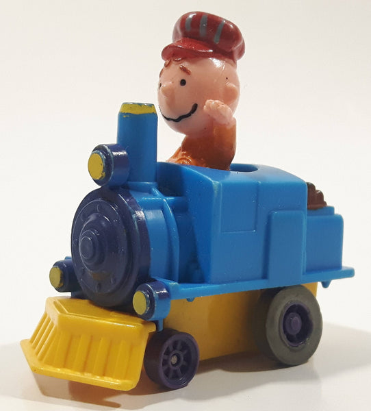 1989 Peanuts Charlie Brown Cartoon Character in Pullback Motorized Friction Toy Train Vehicle McDonald's Happy Meal Not Working