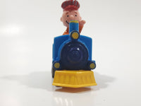 1989 Peanuts Charlie Brown Cartoon Character in Pullback Motorized Friction Toy Train Vehicle McDonald's Happy Meal Not Working