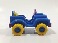 1988 McDonald's Garfield Blue Safari Jeep 2 3/4" Toy Car Vehicle