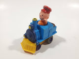 1989 Peanuts Charlie Brown Cartoon Character in Pullback Motorized Friction Toy Train Vehicle McDonald's Happy Meal Not Working