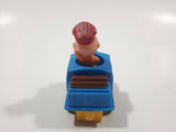 1989 Peanuts Charlie Brown Cartoon Character in Pullback Motorized Friction Toy Train Vehicle McDonald's Happy Meal Not Working