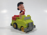 Vintage 1989 Peanuts Gang Pop Mobiles United Features Syndicate Lucy Van Pelt Green Plastic Toy Car Vehicle McDonald's Happy Meals Not Working