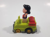 Vintage 1989 Peanuts Gang Pop Mobiles United Features Syndicate Lucy Van Pelt Green Plastic Toy Car Vehicle McDonald's Happy Meals Not Working