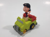 Vintage 1989 Peanuts Gang Pop Mobiles United Features Syndicate Lucy Van Pelt Green Plastic Toy Car Vehicle McDonald's Happy Meals Not Working