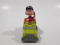 Vintage 1989 Peanuts Gang Pop Mobiles United Features Syndicate Lucy Van Pelt Green Plastic Toy Car Vehicle McDonald's Happy Meals Not Working