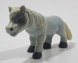 Jasman Grey and White 2 7/8" Long PVC Toy Horse Figure