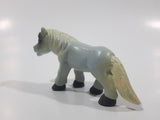 Jasman Grey and White 2 7/8" Long PVC Toy Horse Figure