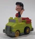 Vintage 1989 Peanuts Gang Pop Mobiles United Features Syndicate Lucy Van Pelt Green Plastic Toy Car Vehicle McDonald's Happy Meals Not Working