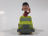 Vintage 1989 Peanuts Gang Pop Mobiles United Features Syndicate Lucy Van Pelt Green Plastic Toy Car Vehicle McDonald's Happy Meals Not Working