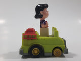 Vintage 1989 Peanuts Gang Pop Mobiles United Features Syndicate Lucy Van Pelt Green Plastic Toy Car Vehicle McDonald's Happy Meals Not Working