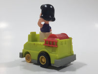 Vintage 1989 Peanuts Gang Pop Mobiles United Features Syndicate Lucy Van Pelt Green Plastic Toy Car Vehicle McDonald's Happy Meals Not Working