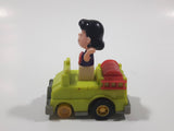 Vintage 1989 Peanuts Gang Pop Mobiles United Features Syndicate Lucy Van Pelt Green Plastic Toy Car Vehicle McDonald's Happy Meals Not Working