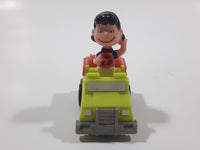 Vintage 1989 Peanuts Gang Pop Mobiles United Features Syndicate Lucy Van Pelt Green Plastic Toy Car Vehicle McDonald's Happy Meals Not Working