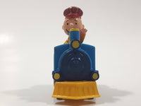 1989 Peanuts Charlie Brown Cartoon Character in Pullback Motorized Friction Toy Train Vehicle McDonald's Happy Meal Not Working