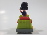 Vintage 1989 Peanuts Gang Pop Mobiles United Features Syndicate Lucy Van Pelt Green Plastic Toy Car Vehicle McDonald's Happy Meals Not Working Missing Rear Tires