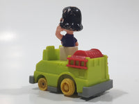 Vintage 1989 Peanuts Gang Pop Mobiles United Features Syndicate Lucy Van Pelt Green Plastic Toy Car Vehicle McDonald's Happy Meals Not Working Missing Rear Tires