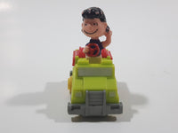 Vintage 1989 Peanuts Gang Pop Mobiles United Features Syndicate Lucy Van Pelt Green Plastic Toy Car Vehicle McDonald's Happy Meals Not Working Missing Rear Tires