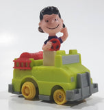 Vintage 1989 Peanuts Gang Pop Mobiles United Features Syndicate Lucy Van Pelt Green Plastic Toy Car Vehicle McDonald's Happy Meals Not Working Missing Rear Tires