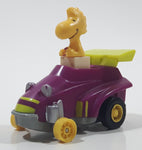 Vintage 1989 Peanuts Gang Pop Mobiles United Features Syndicate Woodstock Bird Character Plastic Toy Car Vehicle McDonald's Happy Meals Not Working