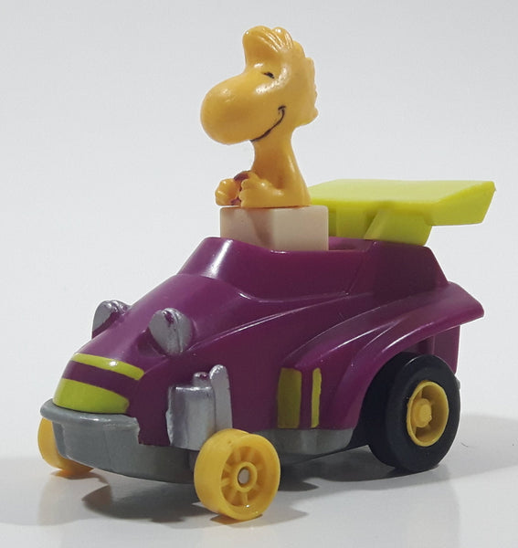 Vintage 1989 Peanuts Gang Pop Mobiles United Features Syndicate Woodstock Bird Character Plastic Toy Car Vehicle McDonald's Happy Meals Not Working