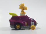 Vintage 1989 Peanuts Gang Pop Mobiles United Features Syndicate Woodstock Bird Character Plastic Toy Car Vehicle McDonald's Happy Meals Not Working