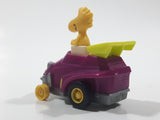 Vintage 1989 Peanuts Gang Pop Mobiles United Features Syndicate Woodstock Bird Character Plastic Toy Car Vehicle McDonald's Happy Meals Not Working