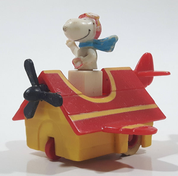 Vintage 1989 Peanuts Gang Pop Mobiles United Features Syndicate Snoopy Flying Ace Doghouse Plastic Toy McDonald's Happy Meals Not Working