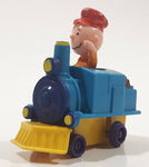 1989 Peanuts Charlie Brown Cartoon Character in Pullback Motorized Friction Toy Train Vehicle McDonald's Happy Meal Not Working Missing Rear Tires