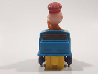 1989 Peanuts Charlie Brown Cartoon Character in Pullback Motorized Friction Toy Train Vehicle McDonald's Happy Meal Not Working Missing Rear Tires