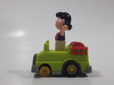 Vintage 1989 Peanuts Gang Pop Mobiles United Features Syndicate Lucy Van Pelt Green Plastic Toy Car Vehicle McDonald's Happy Meals Not Working