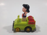 Vintage 1989 Peanuts Gang Pop Mobiles United Features Syndicate Lucy Van Pelt Green Plastic Toy Car Vehicle McDonald's Happy Meals Not Working